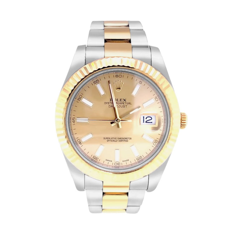 Pre-Owned Rolex 41MM Tapestry Two-Tone Watch
