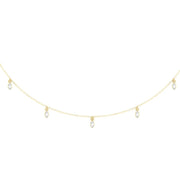 0.25 Cttw Marquise Diamond Station Necklace 14K Yellow Gold