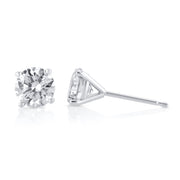 1.50 carat Round Lab Grown Diamond Ear Studs set in 14K White Gold