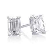 1.01 Carats Emerald Cut Lab Grown Diamond Stud Earrings - The Diamond Factory