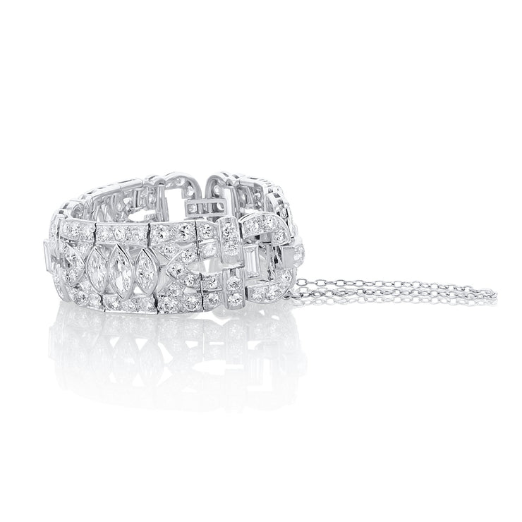 11.00 Carats Diamond Art - Deco Bracelet - The Diamond Factory