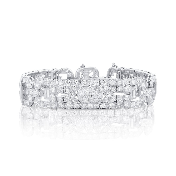 11.00 Carats Diamond Art - Deco Bracelet - The Diamond Factory