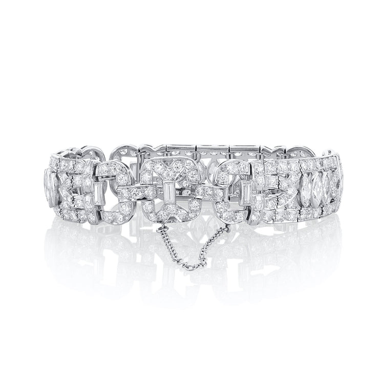 11.00 Carats Diamond Art - Deco Bracelet - The Diamond Factory