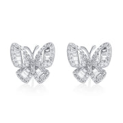 1.18 Carats Natural Diamond Butterfly Earrings - The Diamond Factory