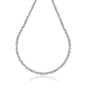 12.18 Carats Multi Shaped Natural Diamonds Bezel Tennis Necklace - The Diamond Factory