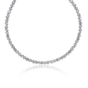 12.18 Carats Multi Shaped Natural Diamonds Bezel Tennis Necklace - The Diamond Factory