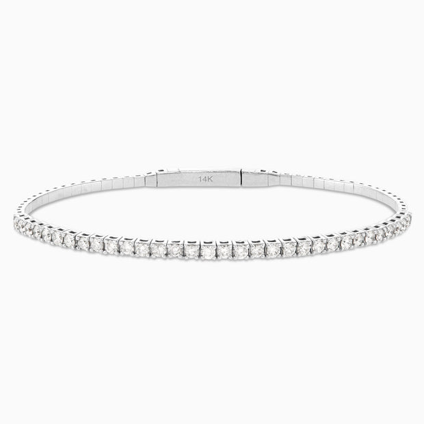 1.35 Carats Natural Diamond Flex Bangle - The Diamond Factory