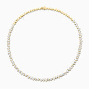 13.84 Carats Multi Shaped Lab Grown Diamond Tennis Necklace - The Diamond Factory