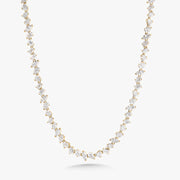 13.84 Carats Multi Shaped Lab Grown Diamond Tennis Necklace - The Diamond Factory