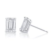 1.43 Carat Emerald Lab Grown Diamond Stud Earrings - The Diamond Factory