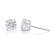 1.50 Carat Round Lab Grown Diamond Stud Earrings - The Diamond Factory