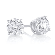 1.50 Carat Round Lab Grown Diamond Stud Earrings - The Diamond Factory