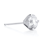 1.50 Carats Round Lab Grown Diamond Stud Earrings - The Diamond Factory