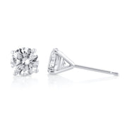 1.50 Carats Round Lab Grown Diamond Stud Earrings - The Diamond Factory