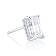 1.51 Carats Emerald Cut Lab Grown Diamond Stud Earrings - The Diamond Factory