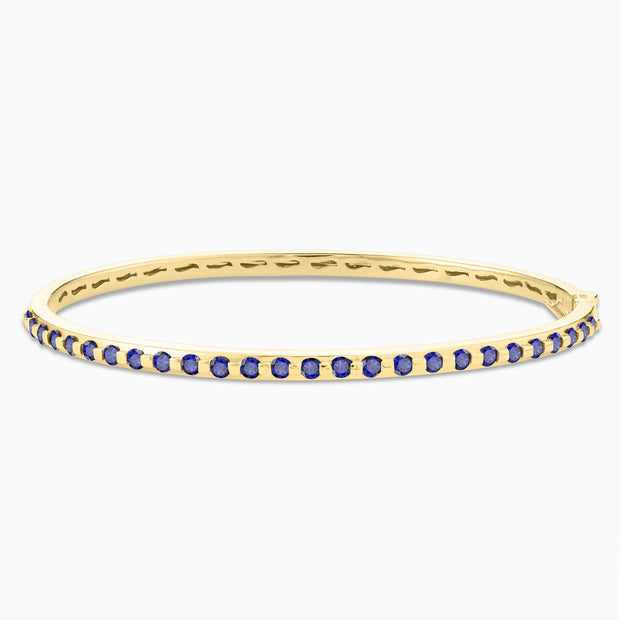 1.55 Carats Natural Blue Sapphire Bangle - The Diamond Factory