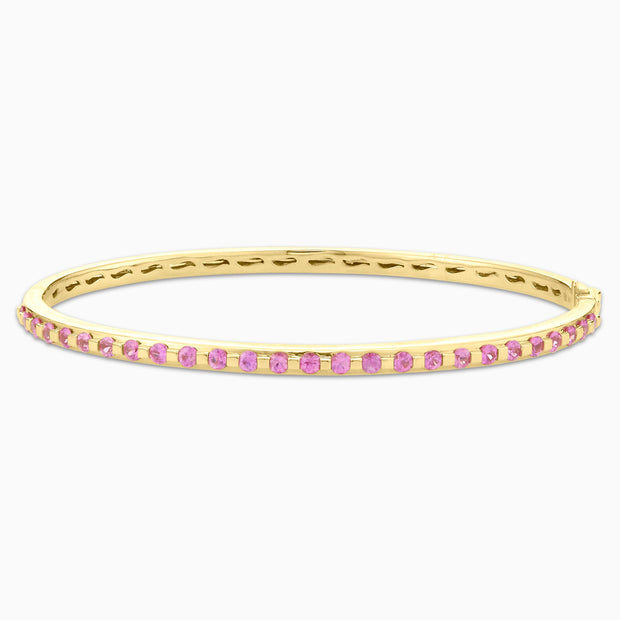 1.55 Carats Natural Pink Sapphire Bangle - The Diamond Factory