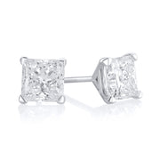 1.64 Carat Princess Lab Grown Diamond Stud Earrings - The Diamond Factory