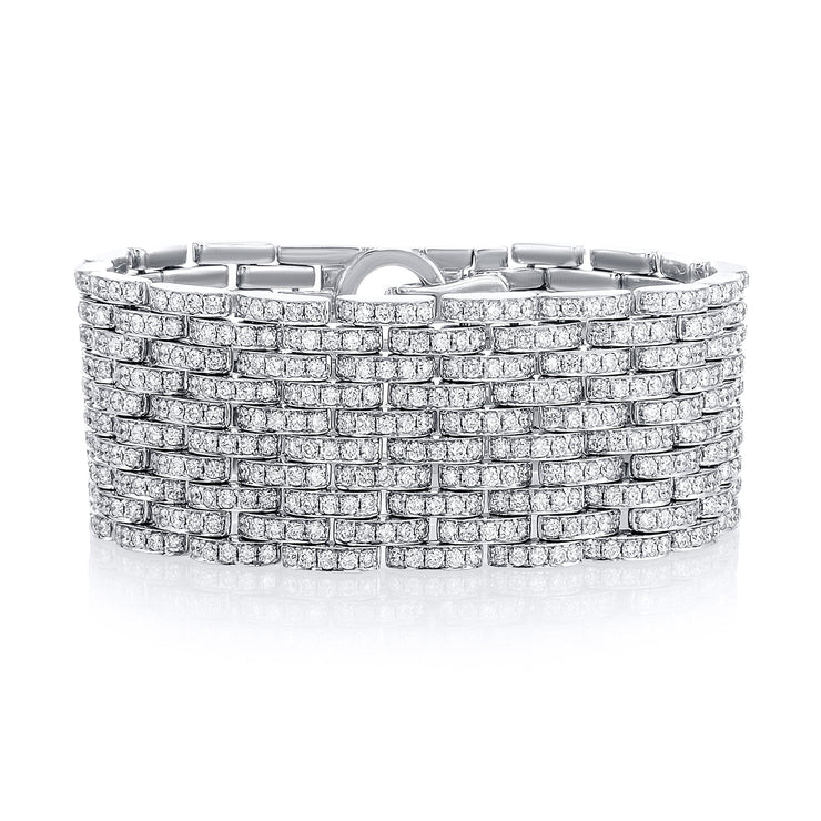 16.91 Carat Natural Diamond Carpet Bracelet - The Diamond Factory