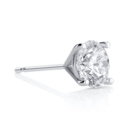 2.01 Carat Round Lab Grown Diamond Ear Studs set in 14K White Gold (4 Prong Setting)