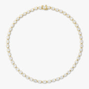 22.07 Carats Oval Natural Diamond Tennis Necklace - The Diamond Factory