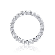 2.57 Cttw Marquise Cut Diamond 14K White Gold Eternity Band - The Diamond Factory
