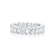 2.57 Cttw Marquise Cut Diamond 14K White Gold Eternity Band - The Diamond Factory