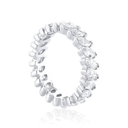 2.57 Cttw Marquise Cut Diamond 14K White Gold Eternity Band - The Diamond Factory