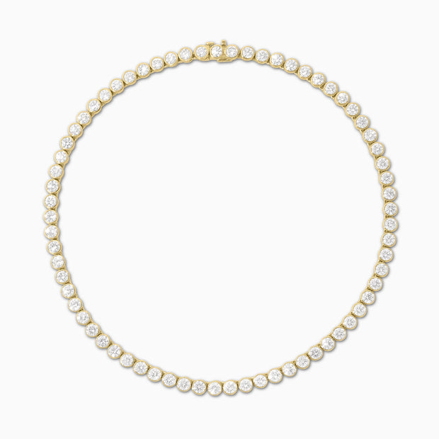 27.70 Carats Natural Diamond Bezel Necklace - The Diamond Factory