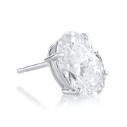 3.06 Carats Oval Lab Grown Diamond Stud Earrings - The Diamond Factory