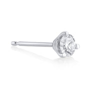 .33 Carats Round Lab Grown Diamond Stud Earrings - The Diamond Factory
