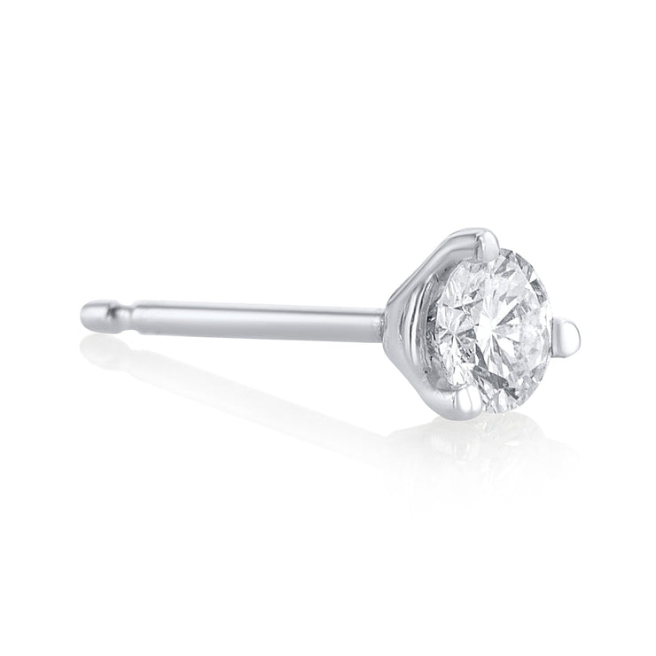 .33 Carats Round Lab Grown Diamond Stud Earrings - The Diamond Factory