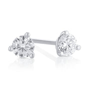 .33 Carats Round Lab Grown Diamond Stud Earrings - The Diamond Factory
