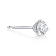 0.33 Cttw Lab-Grown Round Diamond Martini 14K White Gold Stud Earrings