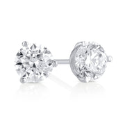 .35 Carats Round Lab Grown Diamond Stud Earrings - The Diamond Factory