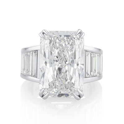 3.64 Carats Radiant Lab Grown Diamond Ring
