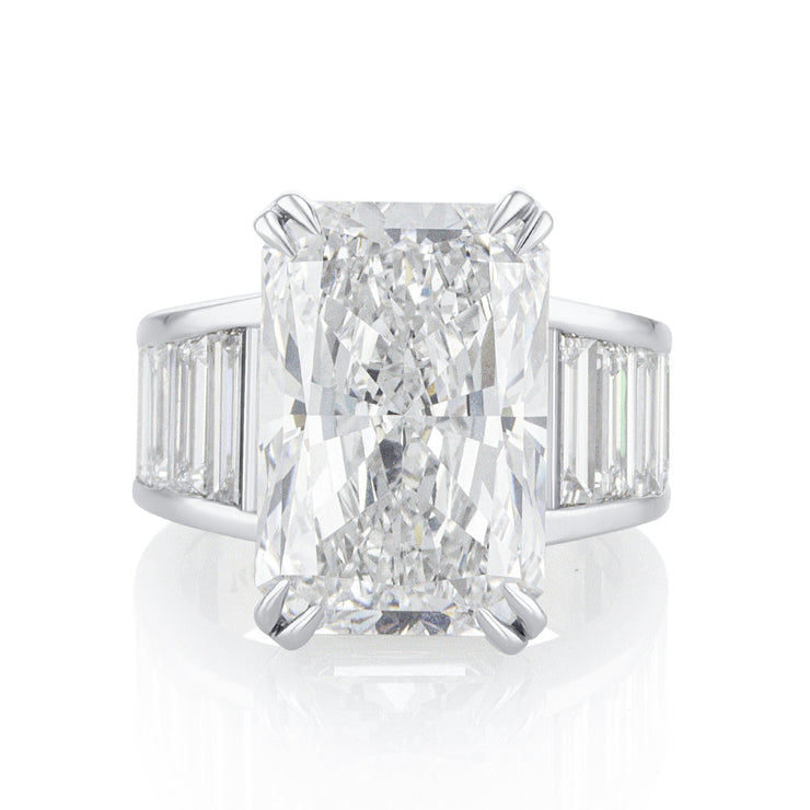 3.64 Carats Radiant Lab Grown Diamond Ring - The Diamond Factory
