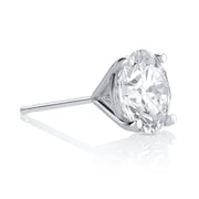 4.04 Carats Round Lab Grown Diamond Stud Earrings - The Diamond Factory