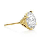 4.18 Carats Round Lab Grown Diamond Stud Earrings - The Diamond Factory