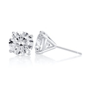 4.55 Carats Round Lab Grown Diamond Stud Earrings - The Diamond Factory