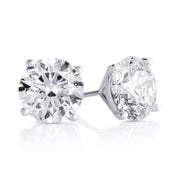 4.55 Carats Round Lab Grown Diamond Stud Earrings - The Diamond Factory
