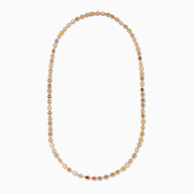 48.90 Carats Fancy Multi Color Natural Diamond Necklace - The Diamond Factory