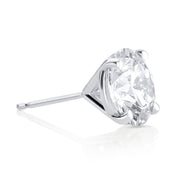 5.08 Carat Round Lab Grown Diamond Ear Studs GIA Certified set in 14K White Gold (4 Prong Setting)