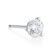 .50 Carat Round Lab Grown Diamond Studs in 14K White Gold - The Diamond Factory