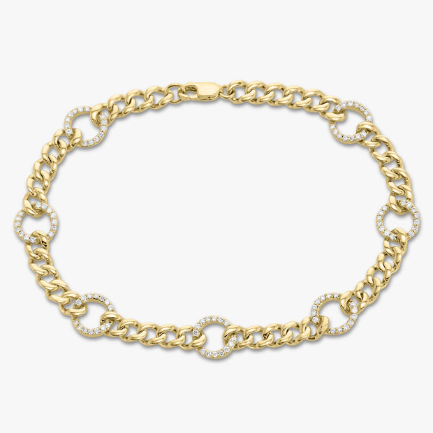 .50 Carats Natural Diamond Pave Link Bracelet - The Diamond Factory