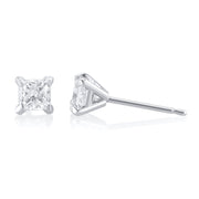 .50 Carats Princess Lab Grown Diamond Stud Earrings - The Diamond Factory