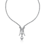 5.00 Carats Natural Diamond and Pearl Necklace - The Diamond Factory