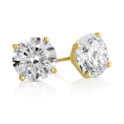 5.03 Carats Round Lab Grown Diamond Stud Earrings - The Diamond Factory