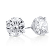 5.08 Carats Round Lab Grown Diamond Stud Earrings - The Diamond Factory