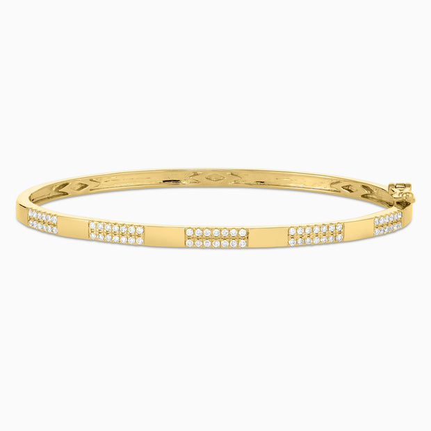 .55 Carats Natural Diamond Pave' Bangle - The Diamond Factory